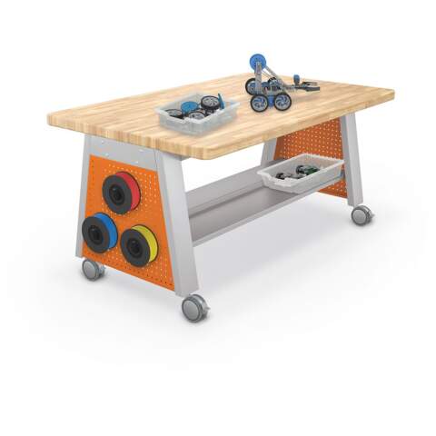 Compass Makerspace Table + Butcher Block – 29″H