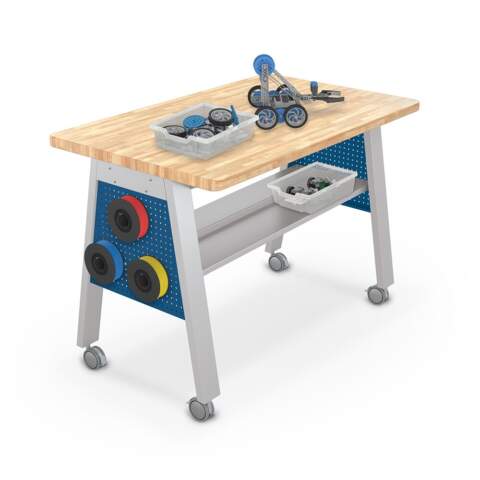 Compass Makerspace Table + Butcher Block – 42″H