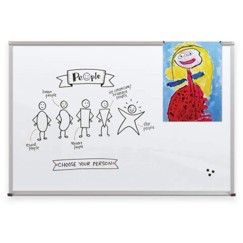 Framed Magnetic Glass Board