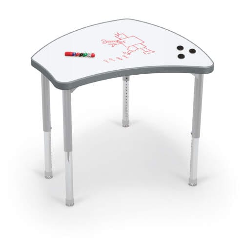 Hierarchy Shapes Desk + Porcelain Steel Top