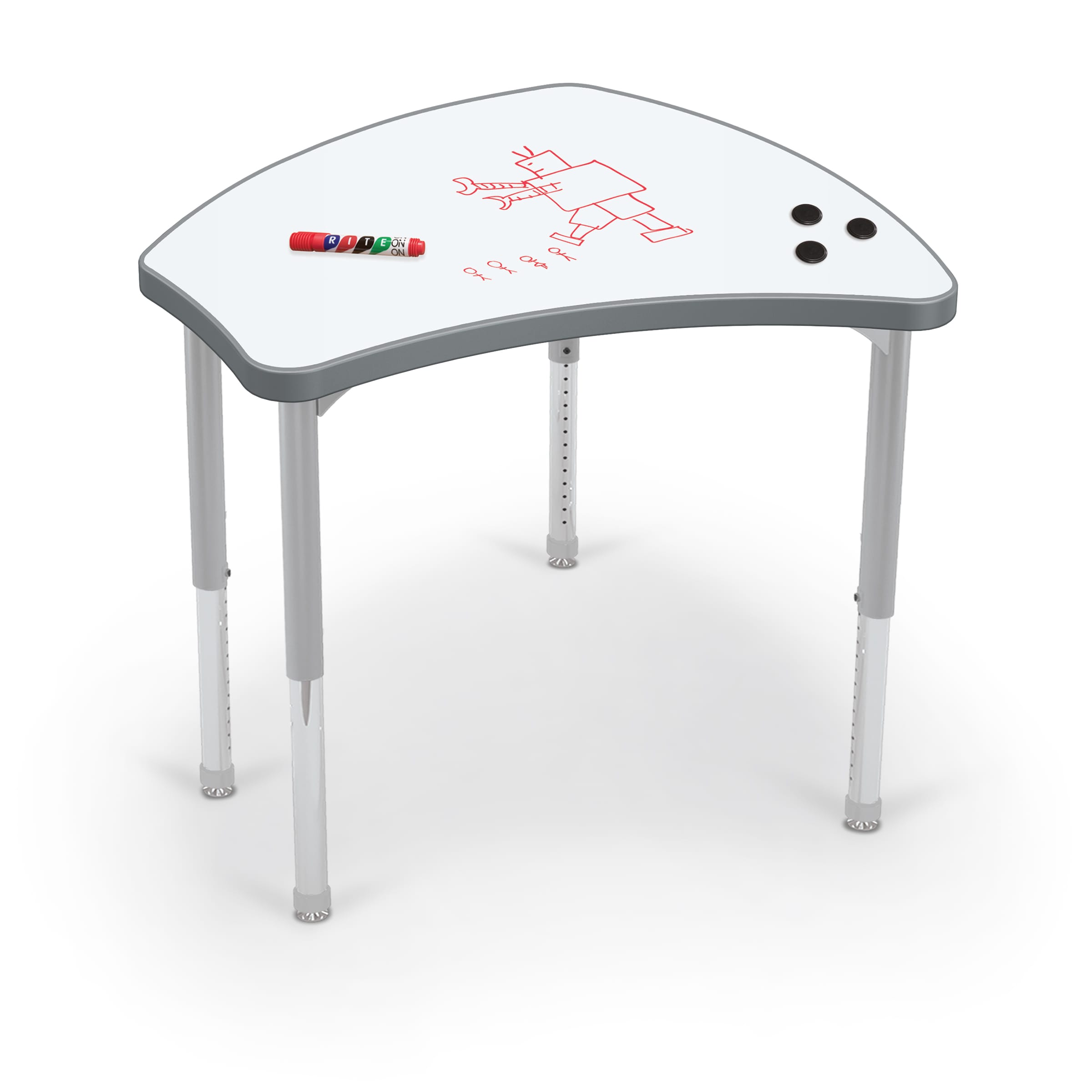 Hierarchy Shapes Desk + Porcelain Steel Top
