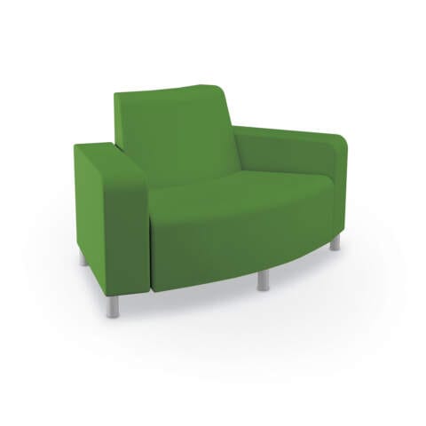 Phoeby Outdoor Outside Curve Loveseat – Both Arms