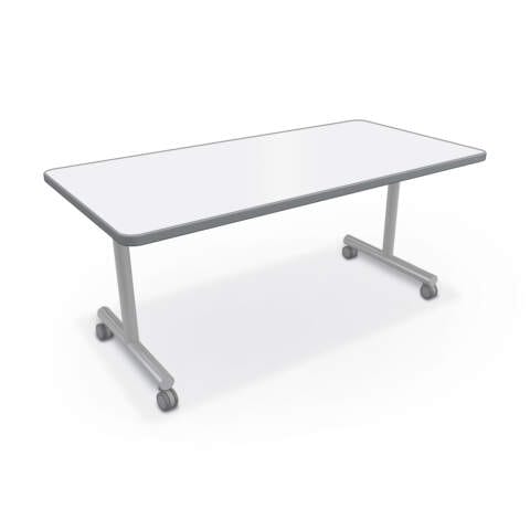 Inklüd® Table + Porcelain Steel Top – T-Leg Fixed Height