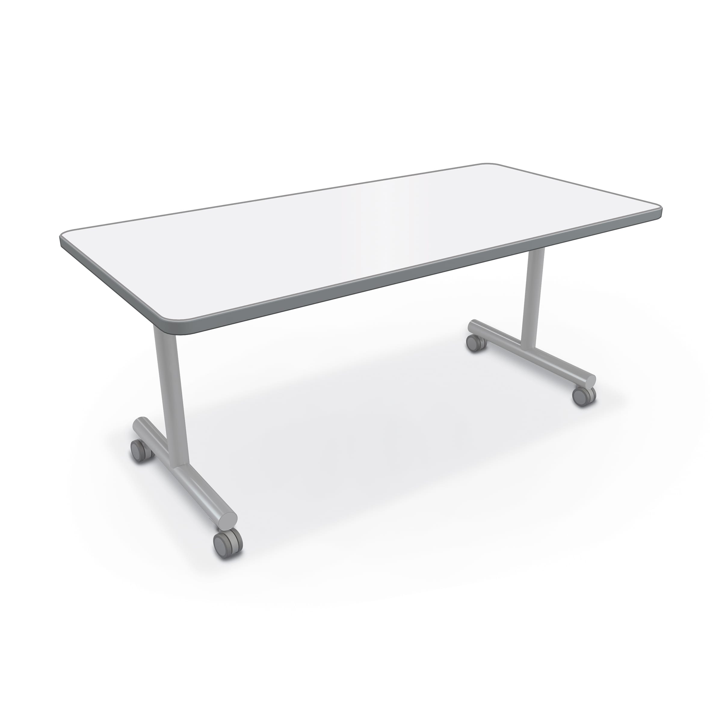Inklüd® Table + Porcelain Steel Top – T-Leg Fixed Height