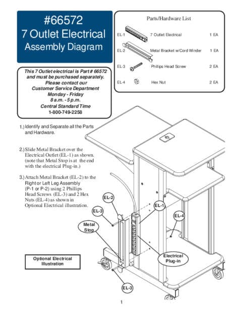 7-Outlet Electrical Assembly Instructions