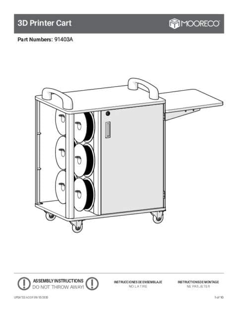 3D Printer Cart Assembly Instructions