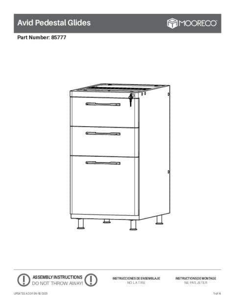 Avid Modular Desk System 85777 Assembly Instructions