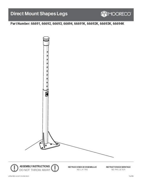 Youth + Standing Height Hierarchy Leg Assembly Instructions