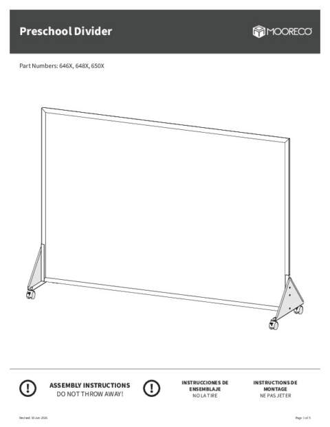 Preschool Divider Assembly Instructions